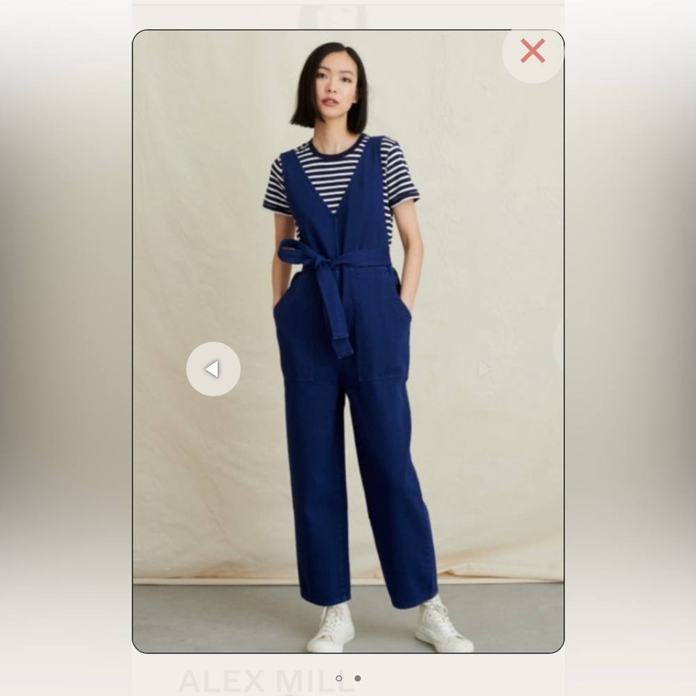 Alex Mill Ollie denim overalls navy L